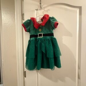 Kids Elf Costume - Green and Red